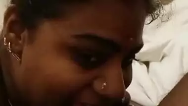 Cheating booby mature Tamil wife blowjob sex MMS