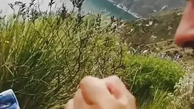 Horny Arab Lady Giving Blowjob Somewere In Hills