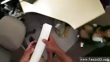 Hot girl big tits solo and cumshot in shop xxx MILF sells her