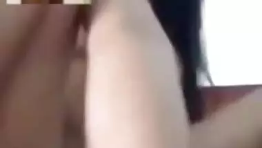 Sri Lankan girl masturbating on live video call with BF
