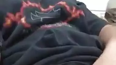 Indian porn video of an amateur girlfriend finger fucking her pussy on cam