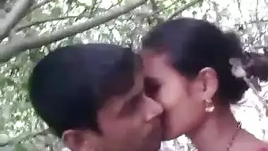 Desi Bhabhi giving handjob to Devar outdoors