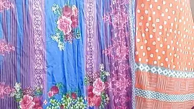 Girl bathing and hair cleaning in bathroom.