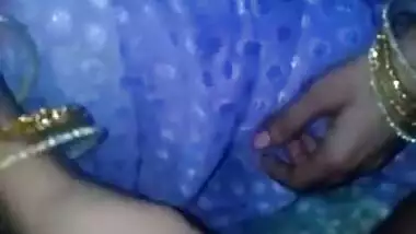 Indian chick plays with XXX tits and prepares BF for sex by stroking dick