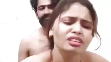 Standing bhabhi stripped fully and fucking in doggy position